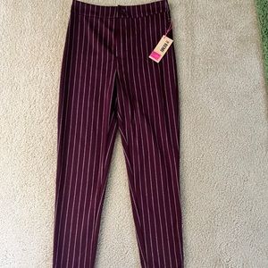 NWT Forever 21 Maroon Stretchy Slacks Size M